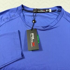 Ralph Lauren RLX Mens XXL Blue Recycled Nylon Long Sleeve Performance Mesh Shirt